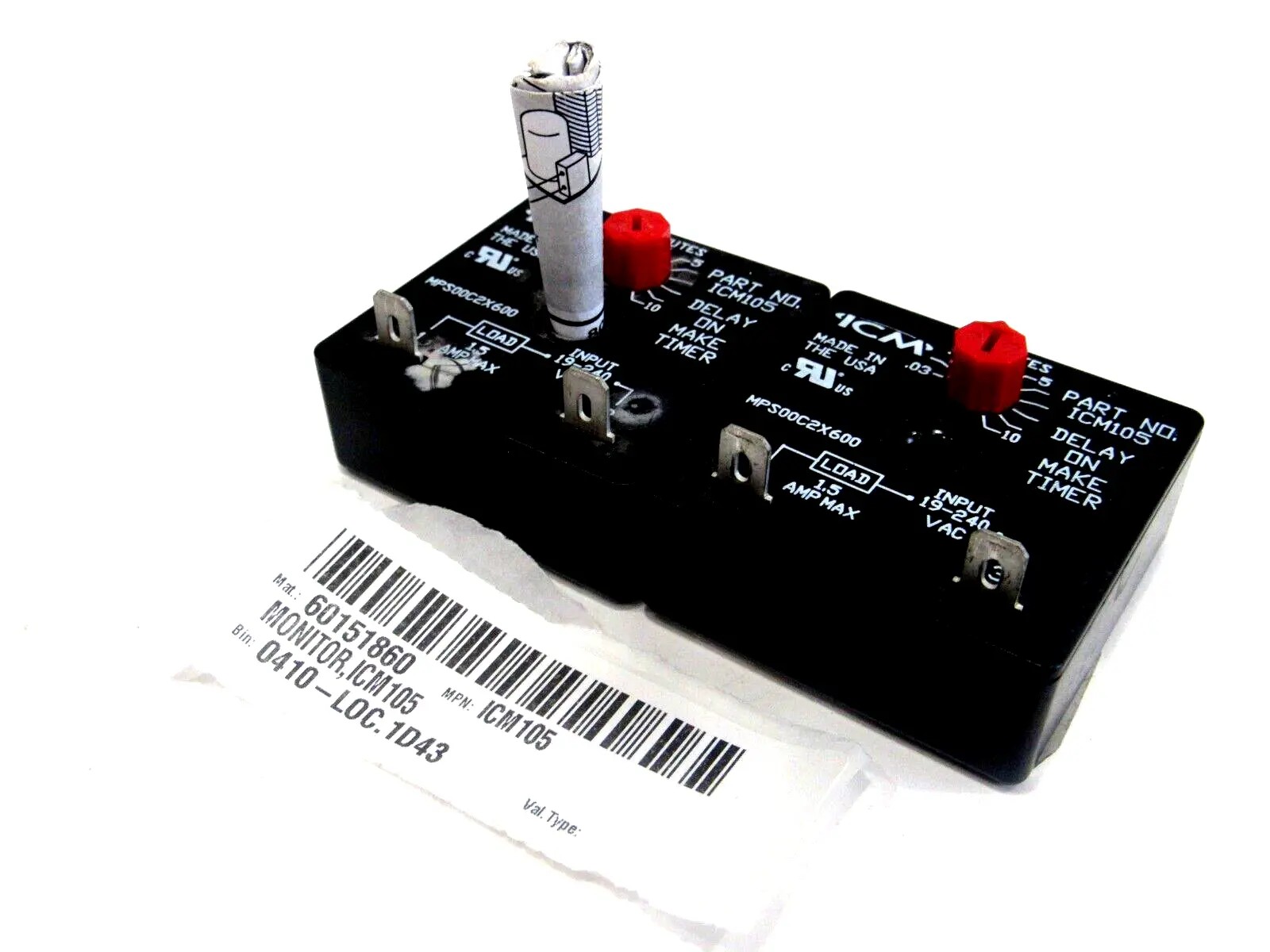 NEW ICM ICM105 TIMER MPS00C2X600 LOT OF 2