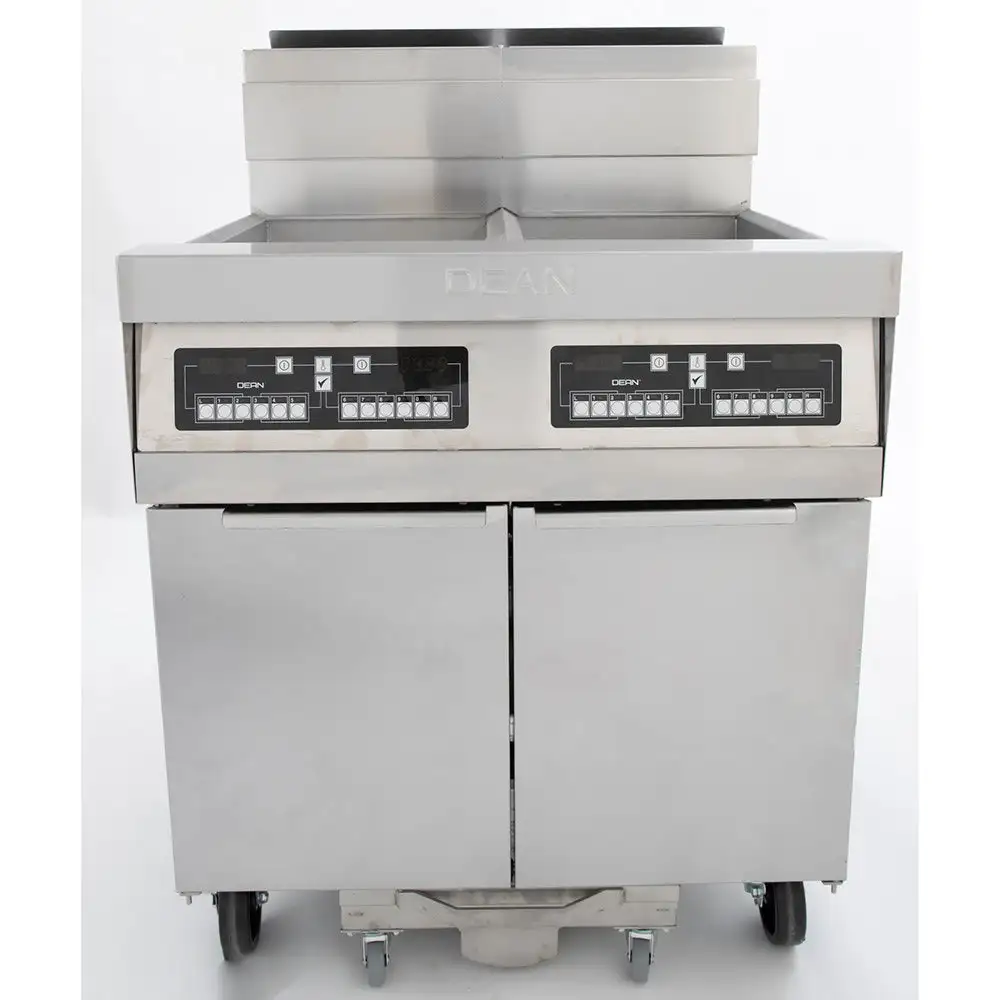 Dean 2FPRG50T Gas Fryer - (2) 50 Lb Vats, Floor Model, Natural Gas