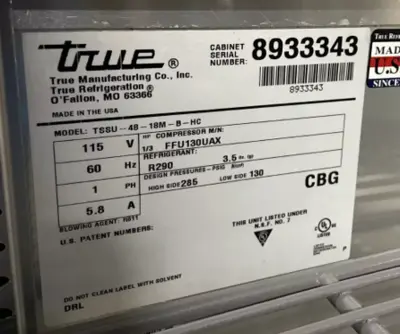 182-0161 True TSSU-48-18M-B-HC 48 Inch Mega Top Sandwich Salad Prep Table