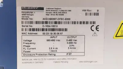 Used Kollmorgen AKD-N00307-DFEC-E000 Servo Drives Michigan US | Maverick Industrial Sales #1398042