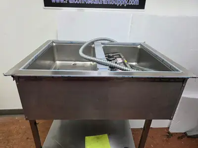 New | in-Stock Wells Unused Wells MOD200D 2 Pan Drop-In Hot Food Well with Drains - 208/240V Steam Tables (Food) Illinois US | Falcon Restaurant Supply #1378025