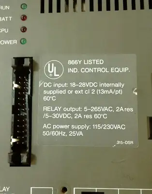 Texas Instruments 315-DSR Central Processor Unit PLC. 3B