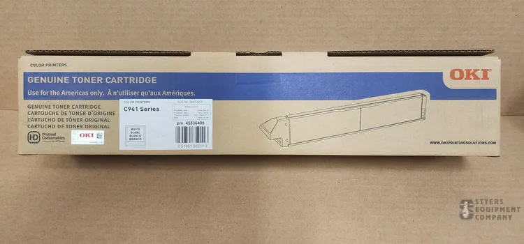 OKI COLOR PRINTERS 45536405 C941 White Toner Cartridge | Styers Equipment Company