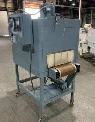 SHANKLIN F-5A AUTOMATIC SIDE SEAL SHRINK SYSTEM WITH SHANKLIN T-7XL HEAT TUNNEL