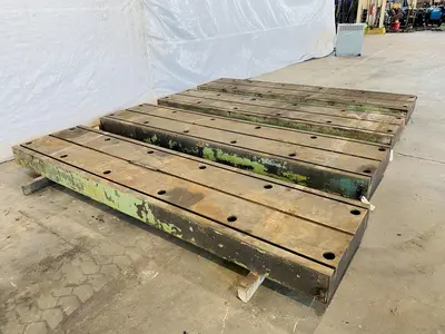 62" X 262" X 8" T SLOTTED FLOOR PLATES. STOCK # 0317522