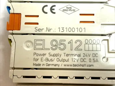 USED BECKHOFF ETHERCAT 12VDC 0.5A POWER SUPPLY TERMINAL 24V INPUT