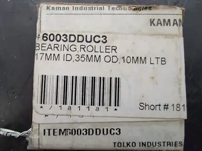17mm Roller Bearing 6003DDUC3