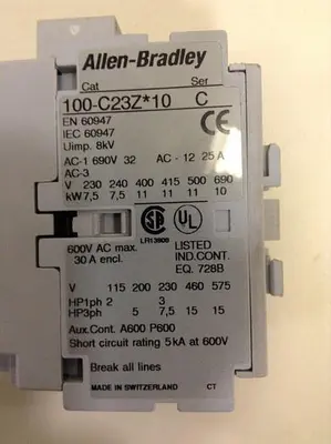 USED ALLEN BRADLEY 100-C23Z.10 SER C