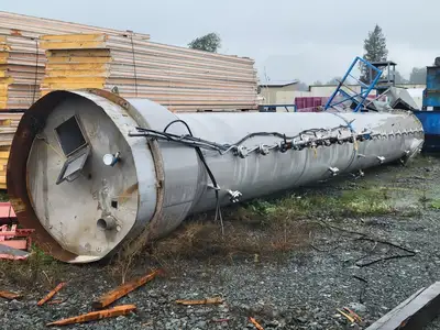 42 ft x 5 ft Dia. Stainless Steel Pellet Reactor