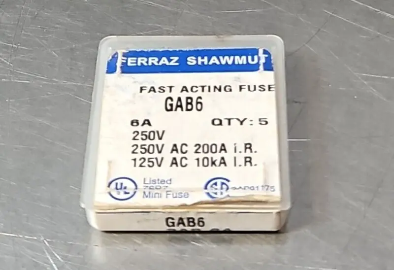 Ferraz Shawmut GAB6 Fast Acting Fuse 6A 250V loc4A28