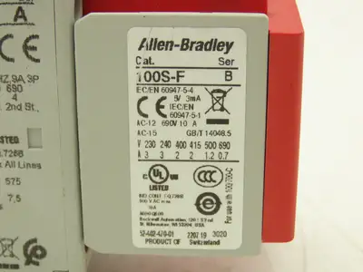 Allen Bradley 100S-C09EJ23BC Motor Starter Safety Contactor 7.5Hp 600V Assembly