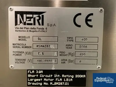 USED Marchesini Neri Marchesini Labeler, Model SL400
