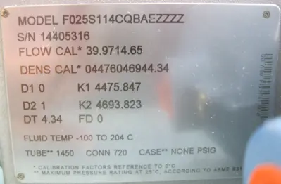 NEW Micro Motion F025 S114CQBAEZZZZ