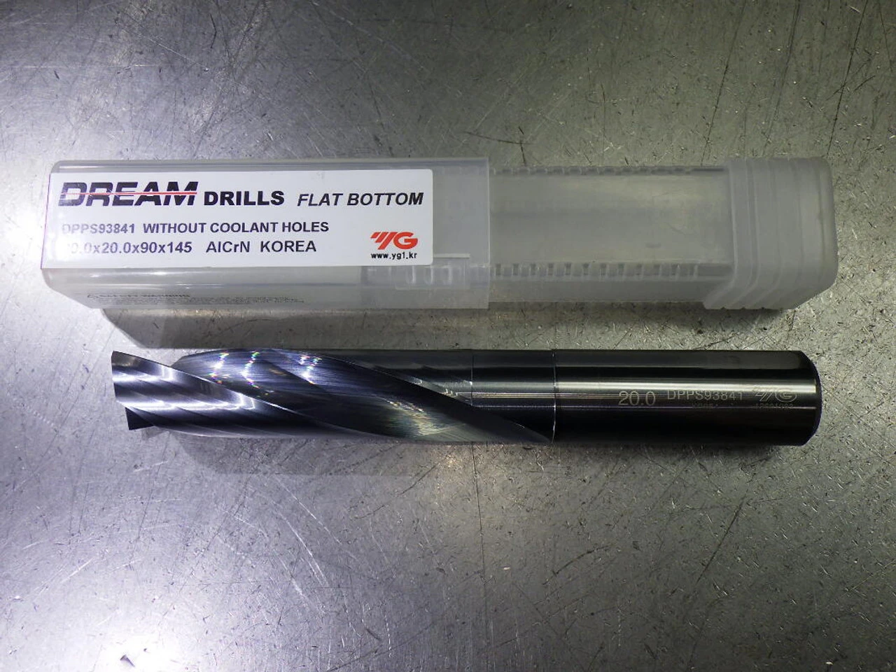 YG1 20mm Carbide Flat Bottom Drill 20mm Shank DPPS93841 (LOC2204)