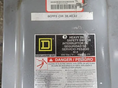 Used SQUARE D HU362 Disconnects Ohio US | HGR 24 #801812