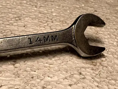 USED,   MAC  TOOLS  "14MM"  ANGLE HEAD  WRENCH,M14DA,  USA