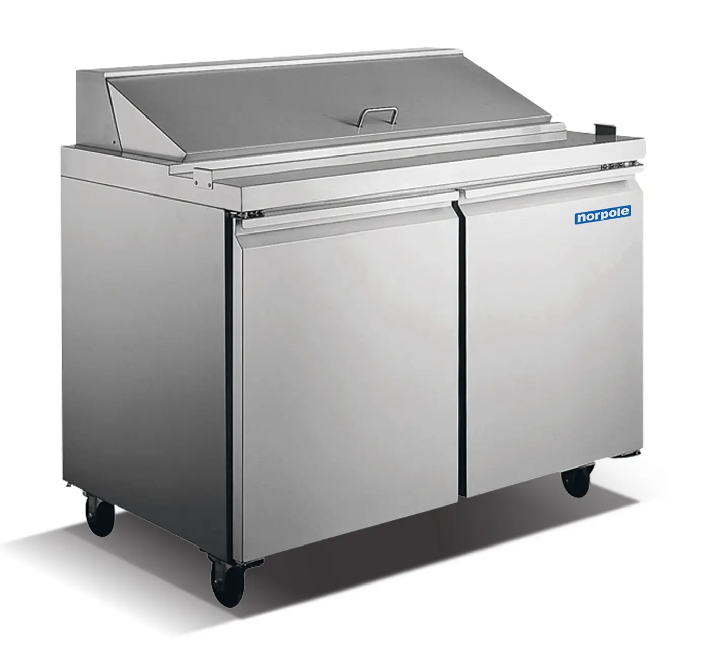 Magic Chef 9.5 CU. FT. PREP TABLE COMMERCIAL REFRIGERATOR IN STAINLESS STEEL