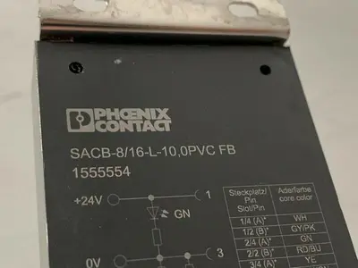 USED PHOENIX CONTACT SACB-8/16-L-10,0PVC FB 1555554 PASSIVE SENSOR/ACTUATOR INTERFACE
