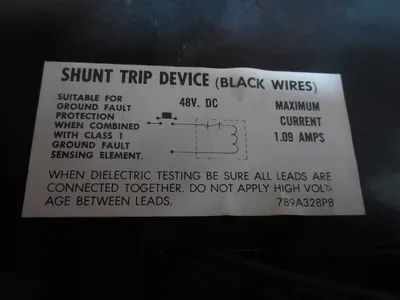 General Electric TKMA836Y800 Molded Case Switch 800 Amps 600VAC Shunt Trip Used