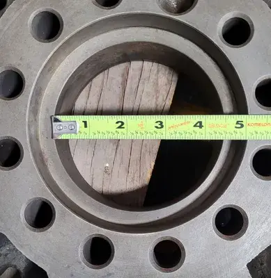 LATHE FACE PLATE, 19-3/4" DIAMETER, A2-8 MOUNT, 4-1/2" THROUGH HOLE, 3" THICKNESS