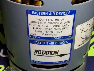 EASTERN AIR DEVICES E39AFG-2 INDUCTION MOTOR WITH FAN