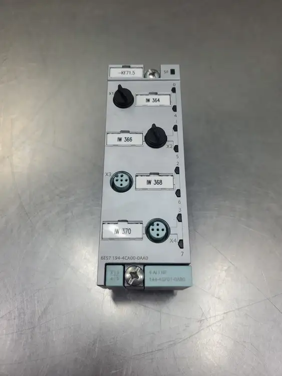 Used Siemens 6ES7194-4CA00-0AA0/144-4GF01-0AB0 4 AI I HF Input/Output Module PLC Input & Output | Palmetto Automation #1156493