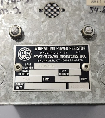 USED Post Glover Resistors CZ353181