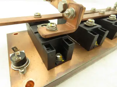Water Cooling Block Solid Copper Base CPUs & Resistors 1/4"NPT Fittings Busbar
