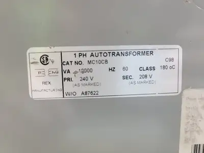 Used REX MANUFACTURING MC10CB Transformers British Columbia CA | Lenmark #1426897
