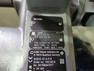 USED HP VALVES/KEY VALVE TECHNOLOGIES SAEXC 07.5-F10