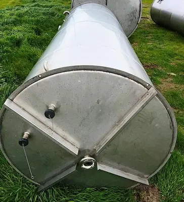 Tank, 2,400 Gallon, 304 Stainless Steel, 5'6" x 14', Single Wall #S745016