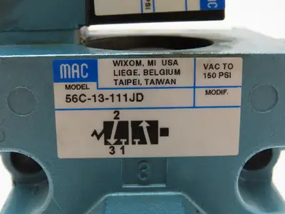 MAC 56C-13-111JD Pneumatic Solenoid 3/2 Spool Valve 120V 1/2" NPT