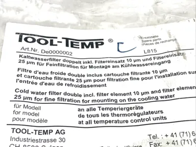 USED TOOLTEMP DE0000002, L815
