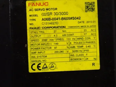 Used 2013 FANUC A06B0041B605#S042 Motors (misc) Ohio US | HGR 24 #862892
