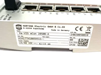 USED HARTING INDUSTRIAL ETHERNET SWITCH HA-VIS ECON 2050B-A