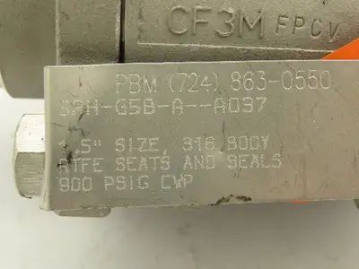 PBM  SPH-G5B-A-A037  316 Stainless Sanitary Ball Valve 1-1/2" Butt Weld 900 PSI