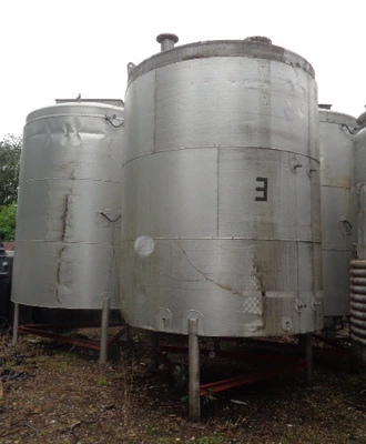 15,000L S/S JKTD  Vertical Enclosed Storage Tanks