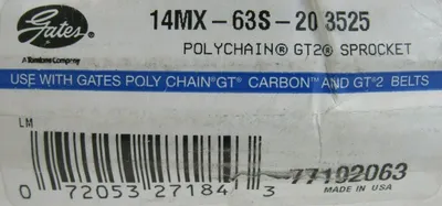 NEW GATES 14MX-63S-203525 POLYCHAIN GT2 SPROCKET 14MX63S203525 77192063