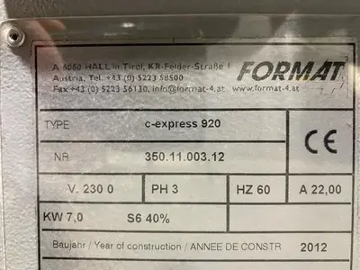 USED 2012 FELDER C-EXPRESS 920