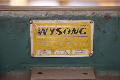 Used Wysong A-120 Power Squaring Shears (Gauge) New Jersey US | Machinery Values #1343250