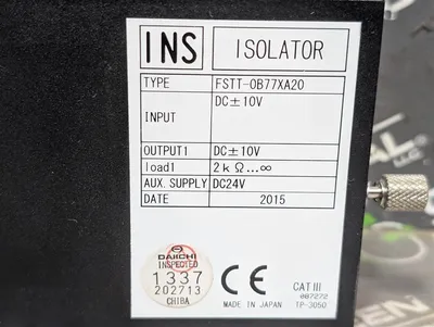 Daiichi FSTT-0B77XA20 FINE Series Balance Meter INS Isolator Module Used