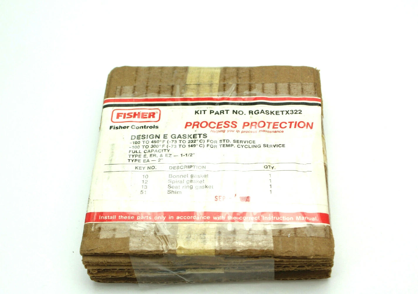 New | in-Stock Fisher Controls RGASKETX332 Seals & Gaskets California US | Davliegogo LLC #1707970
