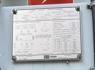 USED 2001 PIONEER TRANSFORMERS G2112B1411