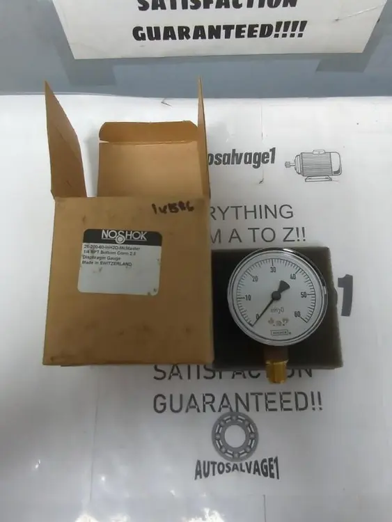 New | in-Stock NOSHOK 25-200-60-INH20-MCMASTER Universal Pressure Meters | Surplus Asset Holdings #1219305