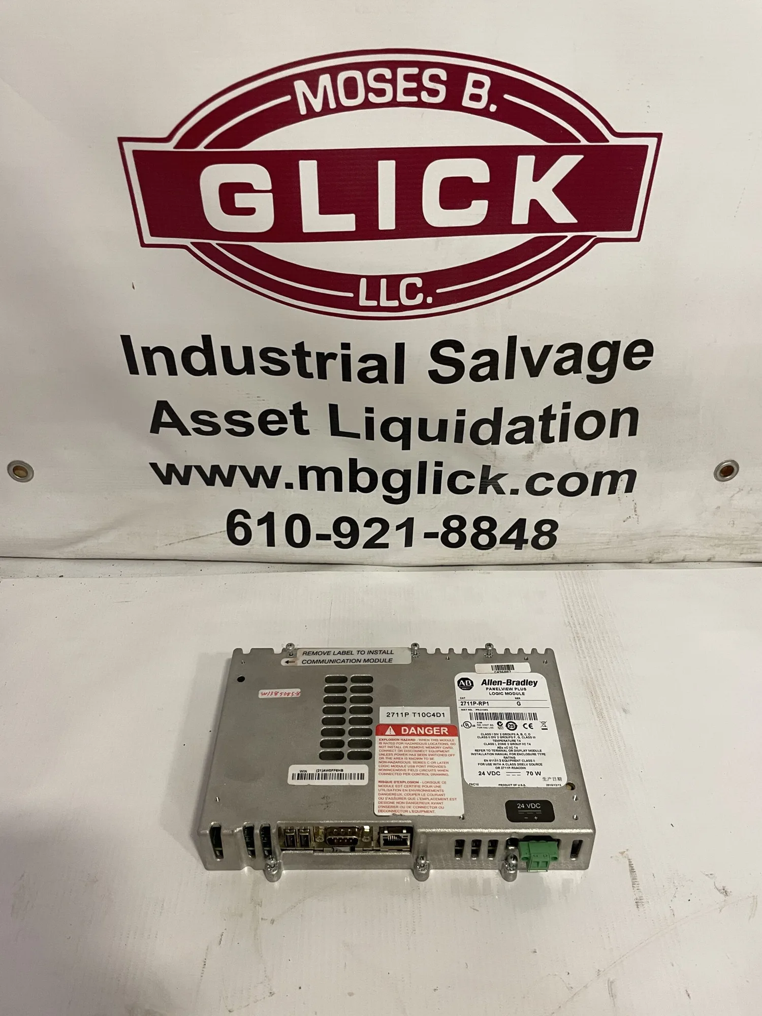 Allen-Bradley 2711P-RP1 Ser G Panelview Plus Logic Module 24VDC 70W