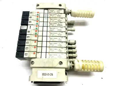 VV5QC11-10C6FD0 | SMC  Manifold Base w/ Solenoids 1000 Series - Used