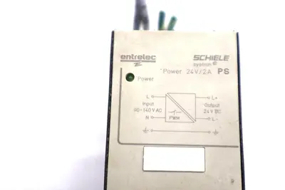ENTRELEC SCHIELE PS SYSTRON POWER SUPPLY 90-140V-AC 24V-DC 2A #L-416