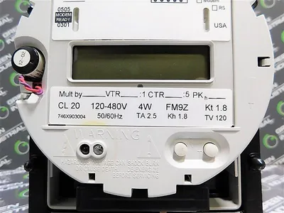 General Electric 21 155 121 Vector Electricity Meter 4W CL20 FM9Z Kt 1.8 Used