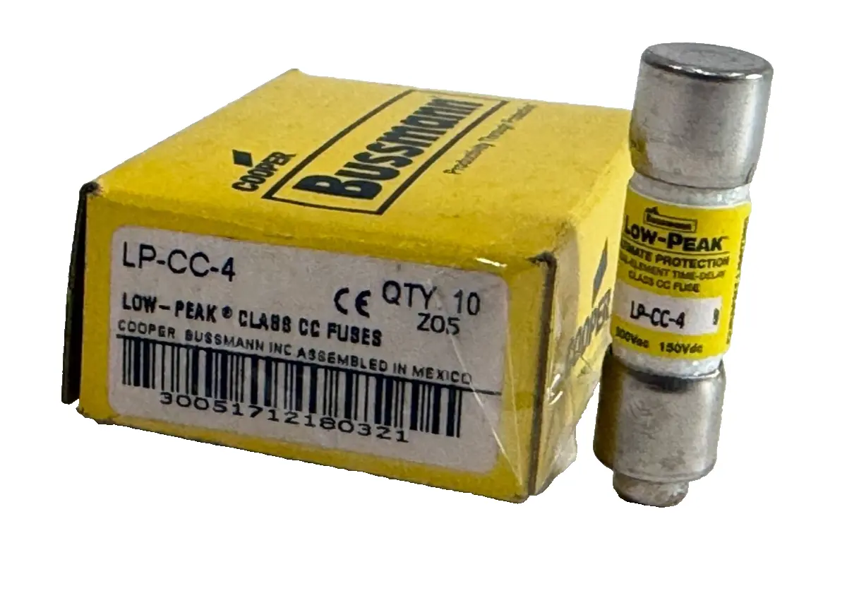 NEW 10 COUNT BUSSMANN LP-CC-4 FUSES LPCC4