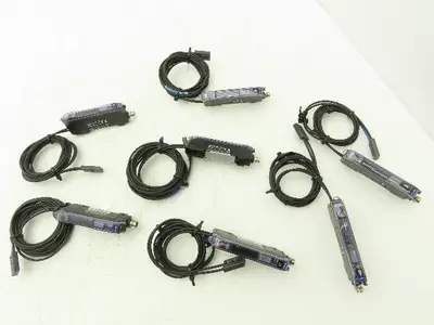 Keyence FS-V31C Fiber Optic Sensor 24V Various Cable Lengths Included Lot of 7